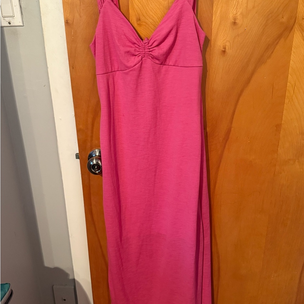 Caution To The Wind Vibrant Pink Dress